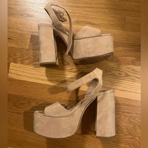 MIU MIU platform suede heels